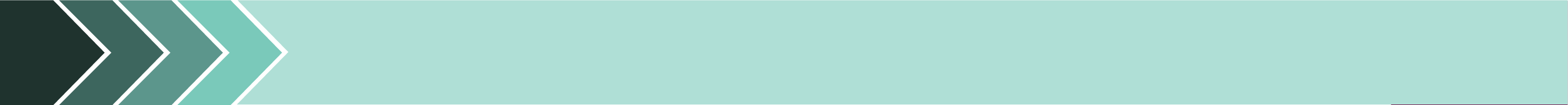 Banner with fours arrows on the left going from dark green to light green across 