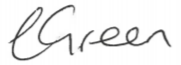 Liz Green signature