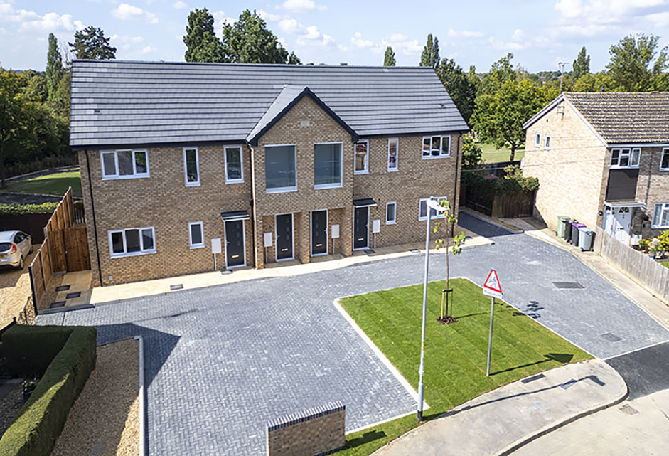 A new sustainably built affordable home development in Stamford, New Kesteven District Council.