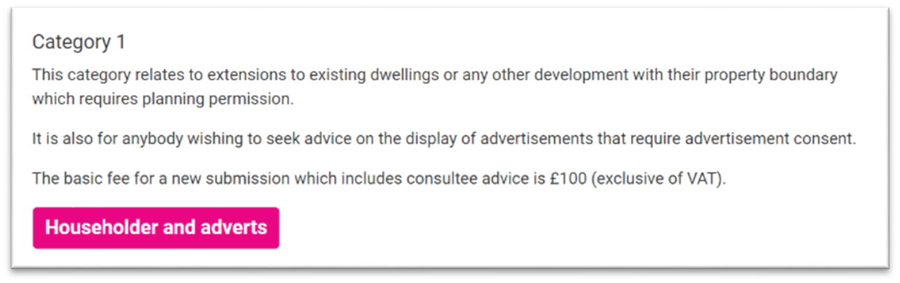 Salford City Council pre app schedule 1