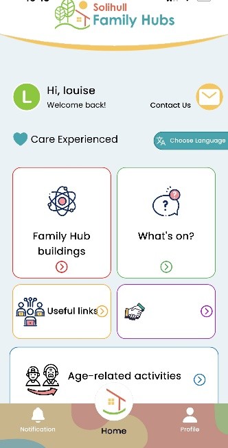Solihull Family Hub App