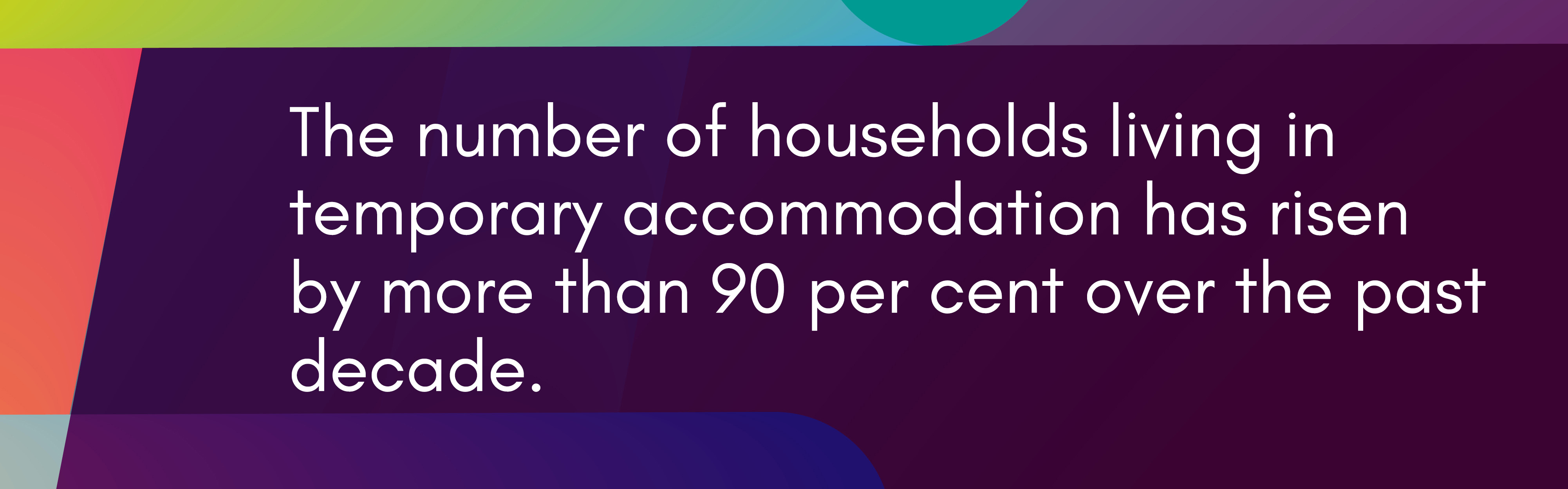 The number of households living in temporary accommodation has risen by more than 90 per cent over the past decade