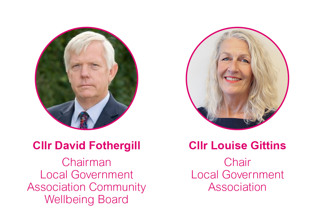 Chairman of the CWB Board, Cllr David Fothergill next to Chair of the LGA Louise Gittins