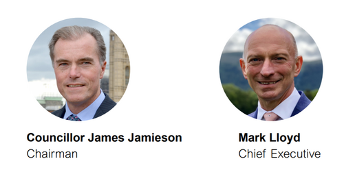 Photos of LGA Chairman Councillor James Jamieson and LGA Chief Executive Mark Lloyd