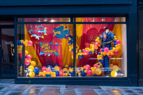 Colourful shop front in Bath