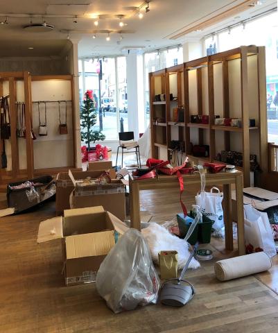 A shop in the Isle of Wight in the process of being stocked up