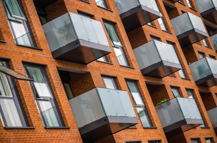 Balconies on housing development 