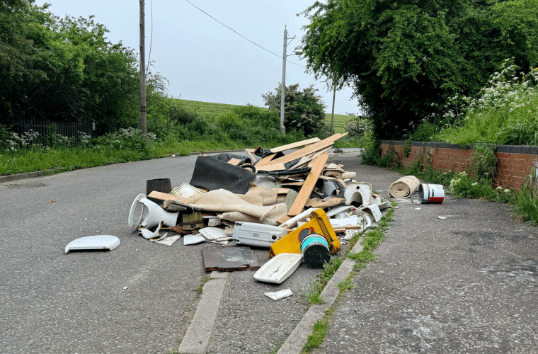 Flytipping on the road
