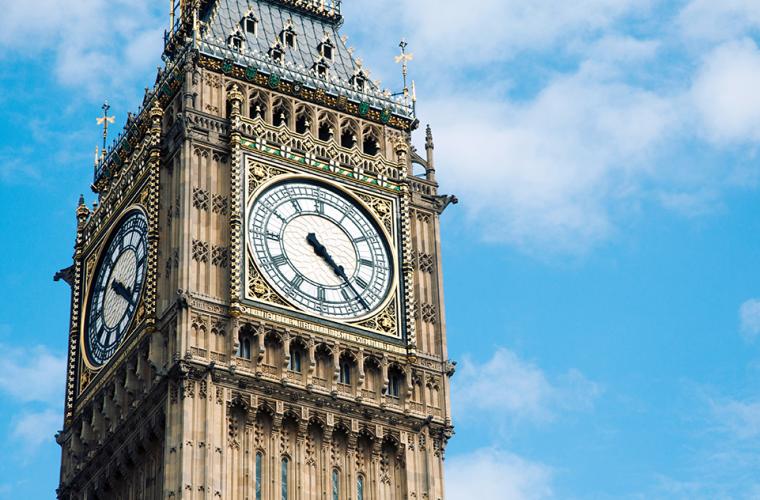 Houses of Parliament against blue sky