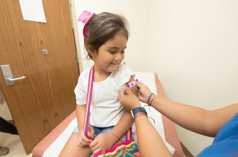child getting vaccinated 