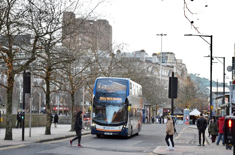 Stagecoach bus on street