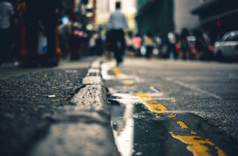 Pavement and yellow line road