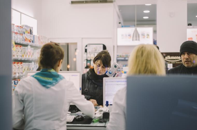 Reception of pharmacy
