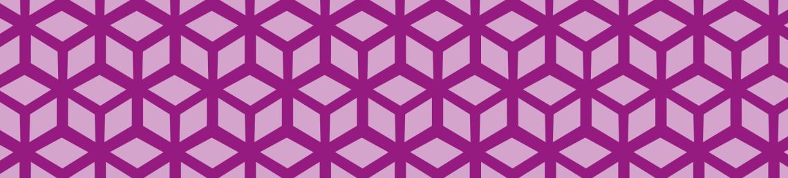 Decorative banner with abstract boxes in purple 