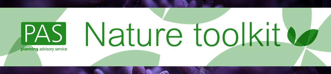 nature toolkit artwork banner showing green leaves and the PAS logo