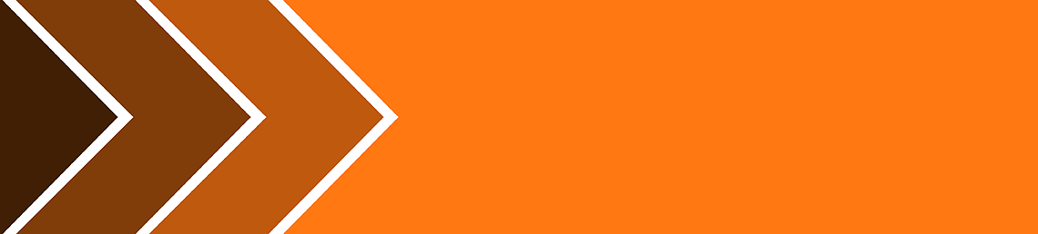 Banner graphic featuring arrows in shades of orange moving, left to right, from dark orange to light orange