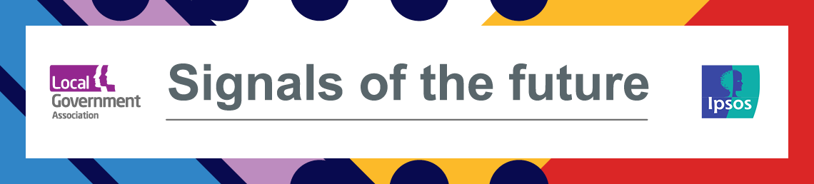 Decorative banner with LGA and Ipsos logos