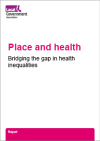 Place and health: Bridging the gap in health inequalities in bold text on a white background