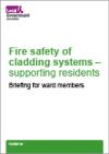 Fire safety of cladding system - supporting residents front cover