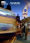 Image of speeding bus with LGA/Systra logos