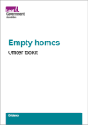The title empty homes officer toolkit in bold text with the LGA logo top left