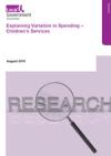 Explaining Variation in Spending – Children’s Services cover