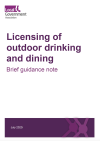 Licensing of outdoor drinking and dining - briefing note