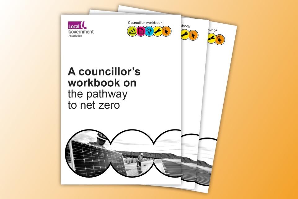 a pile of councillors workbook on net zero booklets