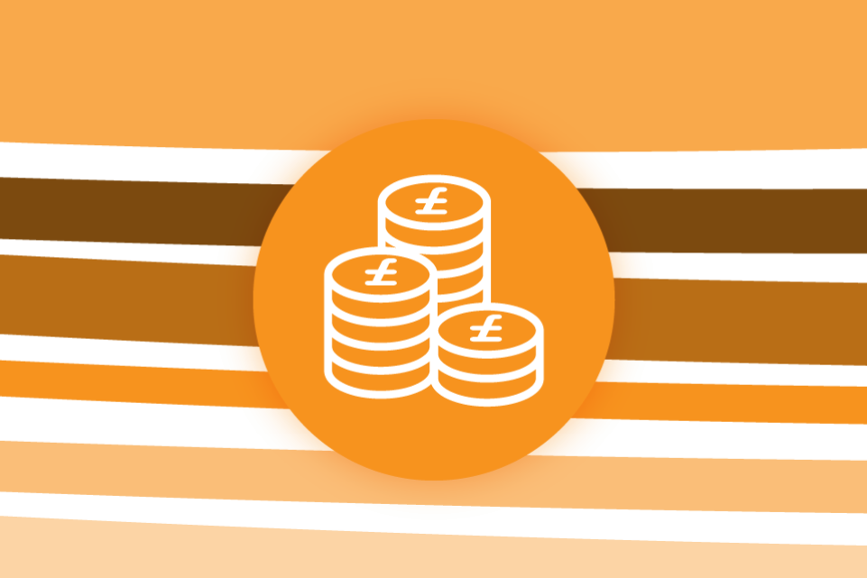 Spending review branding icon of money