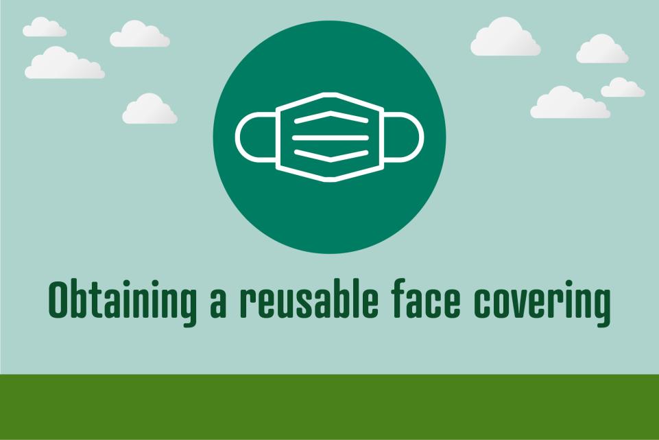 Image of facemask icon with text beneath it