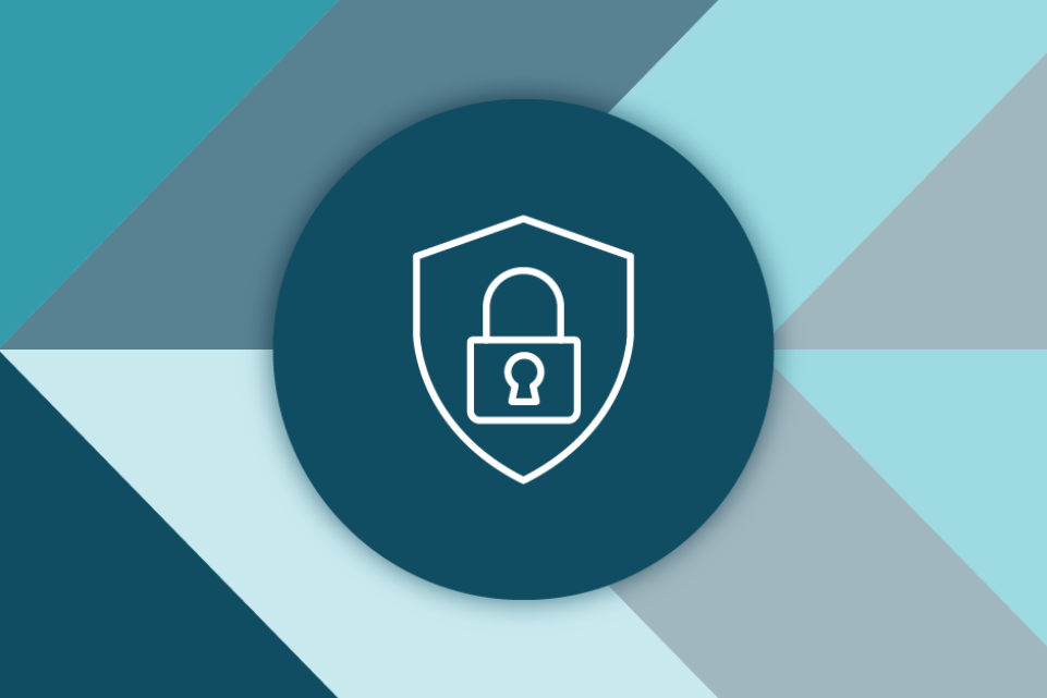 Padlock in a shield