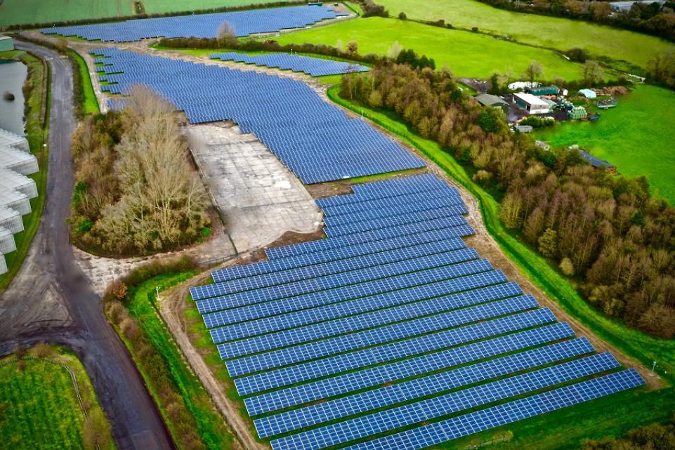 West Sussex County Council solar farm from above